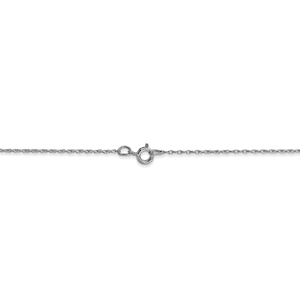 10k White Gold .5 mm Carded Cable Rope Chain | 10K5RW