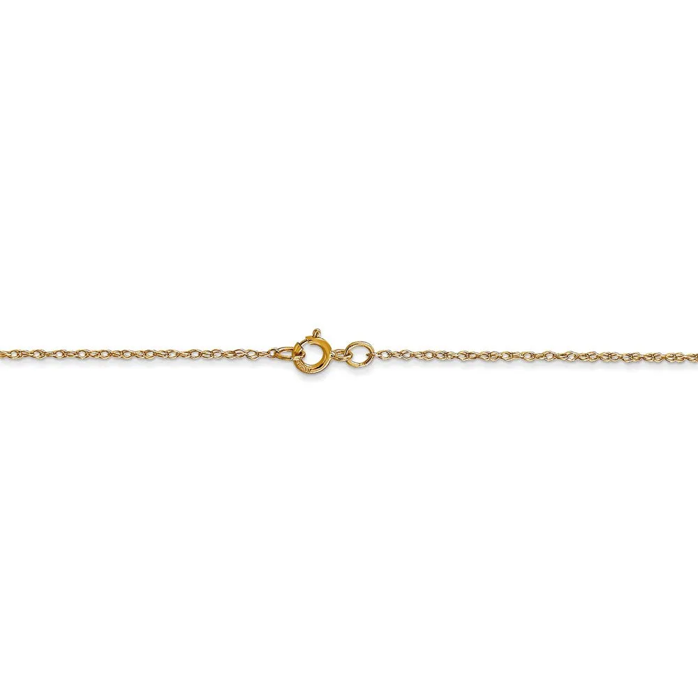 14k .6 mm Carded Cable Rope Chain | 6RY