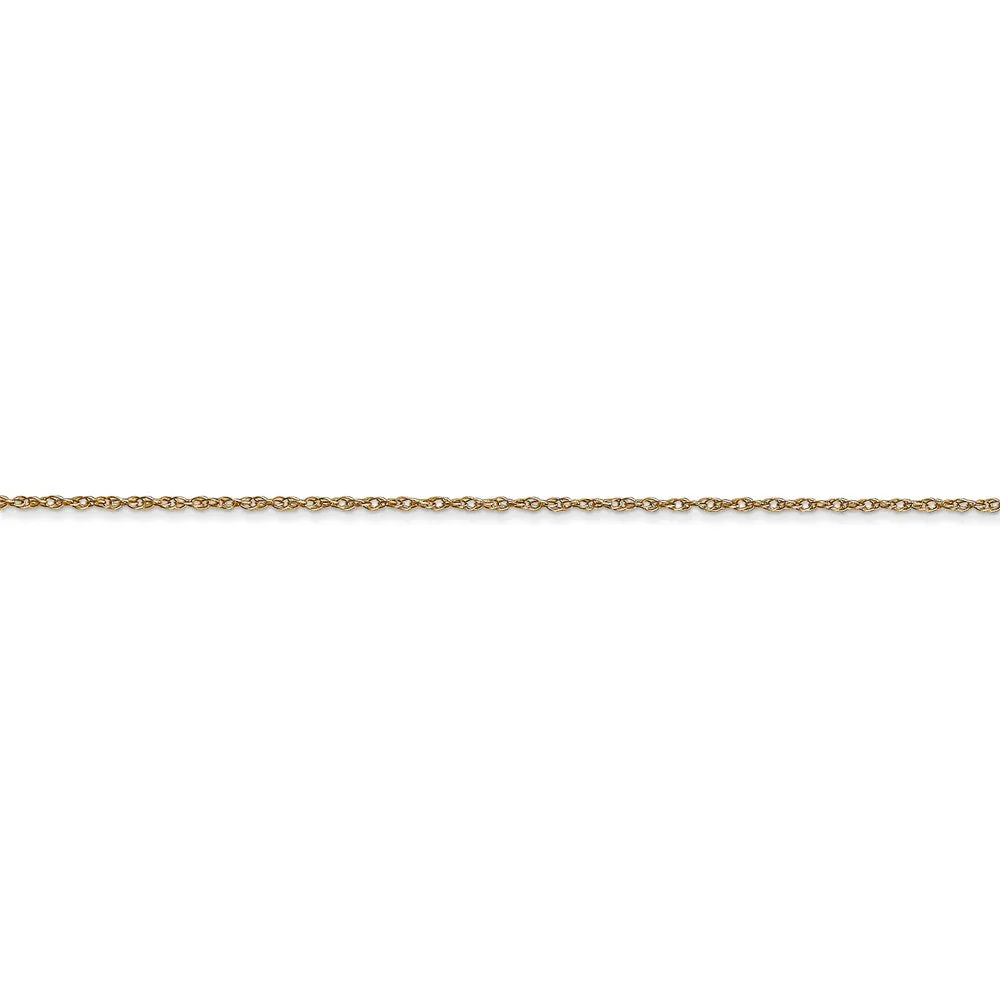 14k .6 mm Carded Cable Rope Chain | 6RY