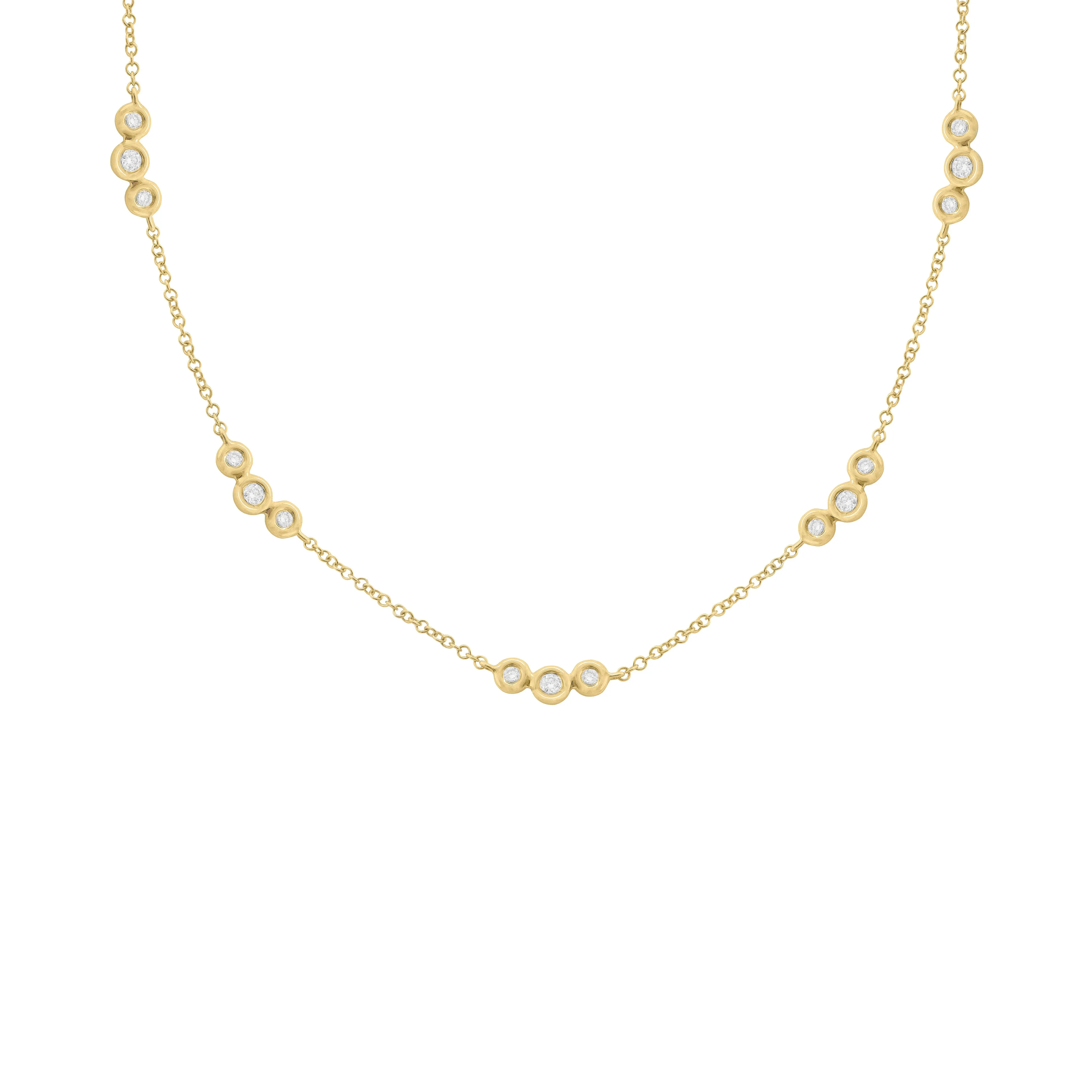 14K GOLD DIAMOND DEMI NECKLACE