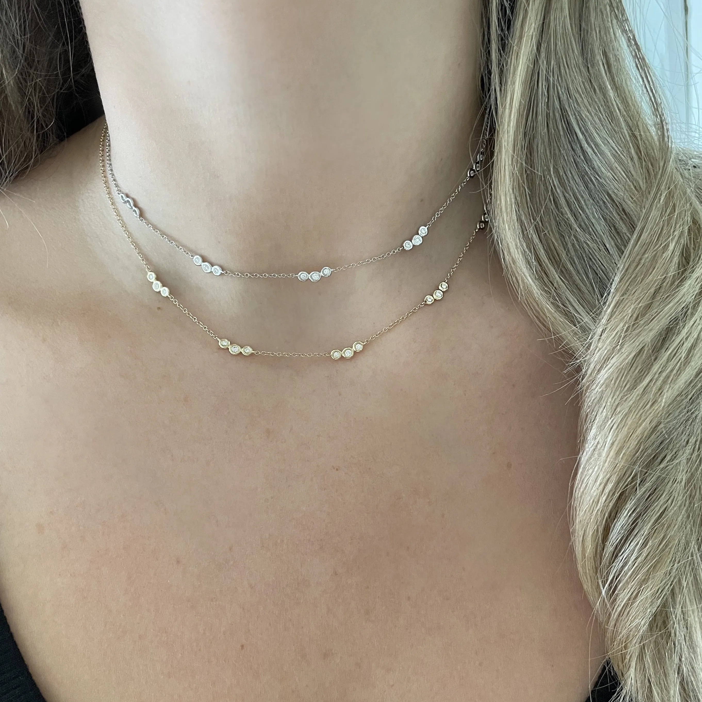 14K GOLD DIAMOND DEMI NECKLACE