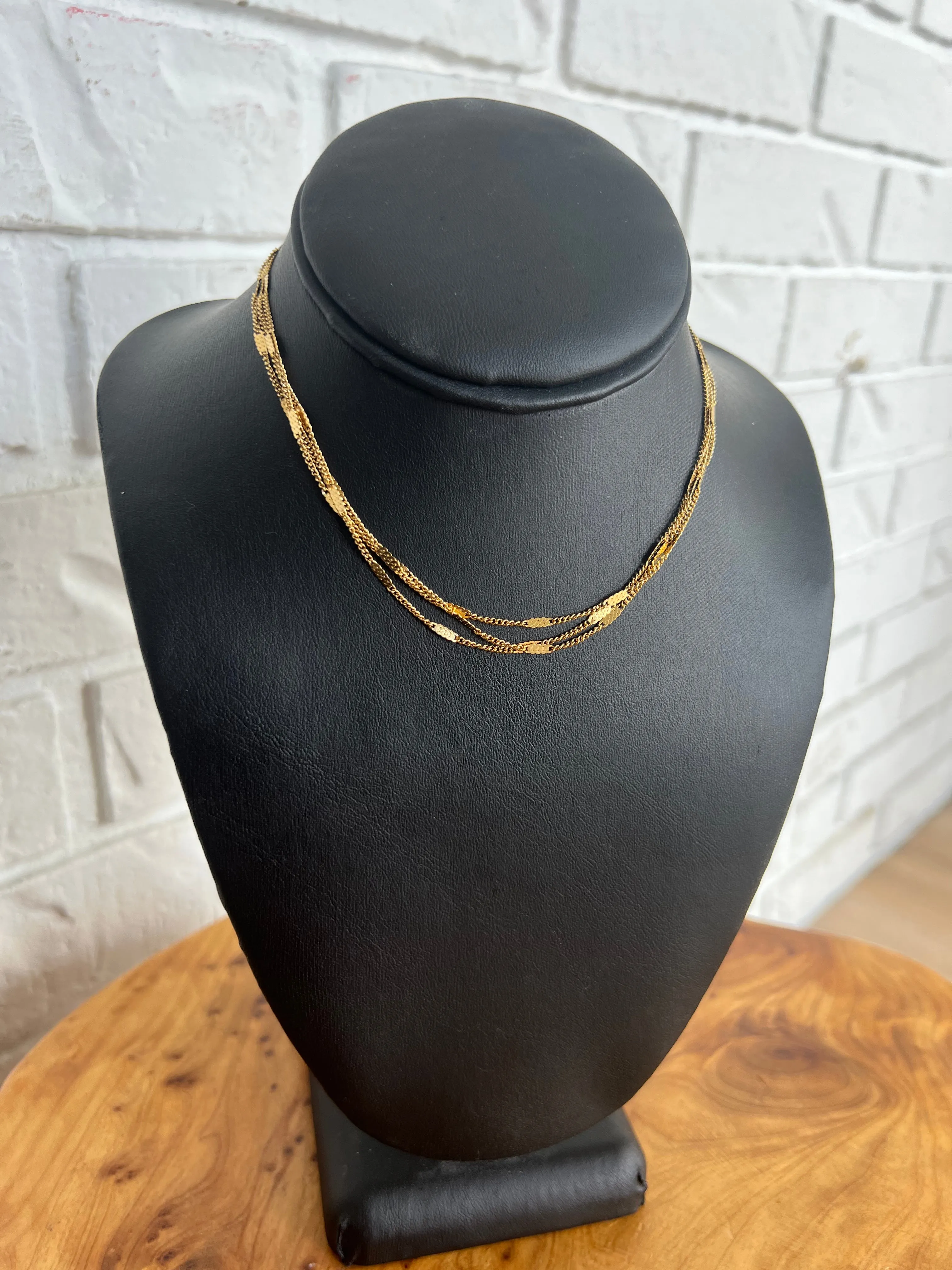 18K Lyla Triple Layer Necklace