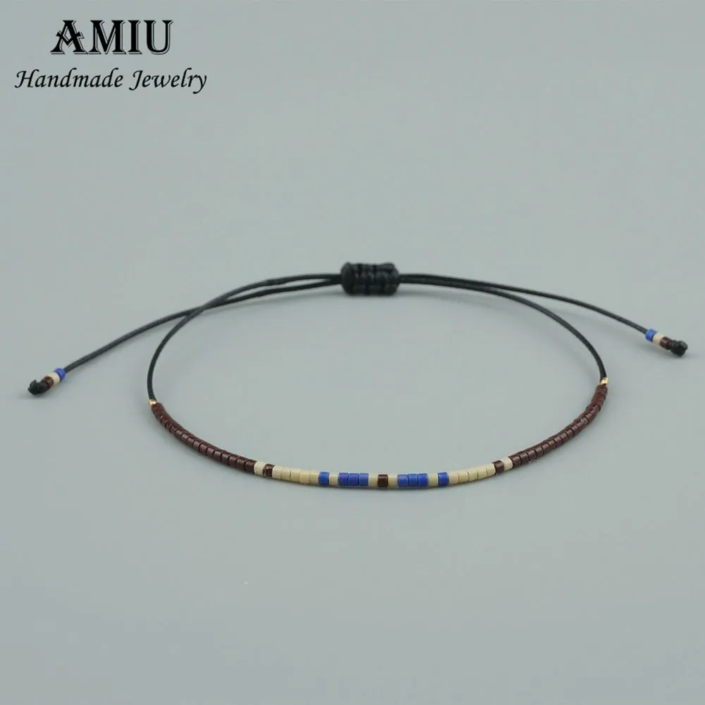 2022 Amiu Handmade Miyuki Bead Bracelet Lovely Popular Love Lucky Charm Bracelets & Bangles For Wome