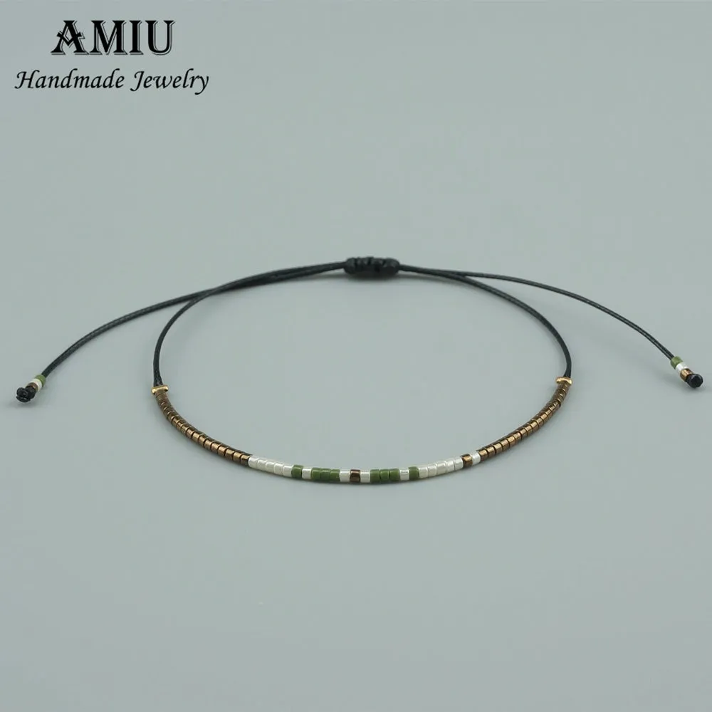 2022 Amiu Handmade Miyuki Bead Bracelet Lovely Popular Love Lucky Charm Bracelets & Bangles For Wome