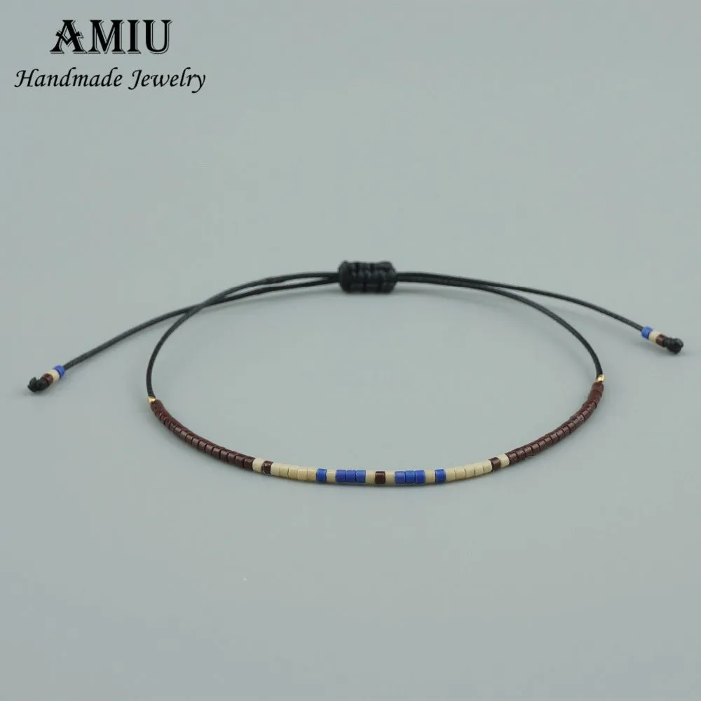 2022 Amiu Handmade Miyuki Bead Bracelet Lovely Popular Love Lucky Charm Bracelets & Bangles For Wome