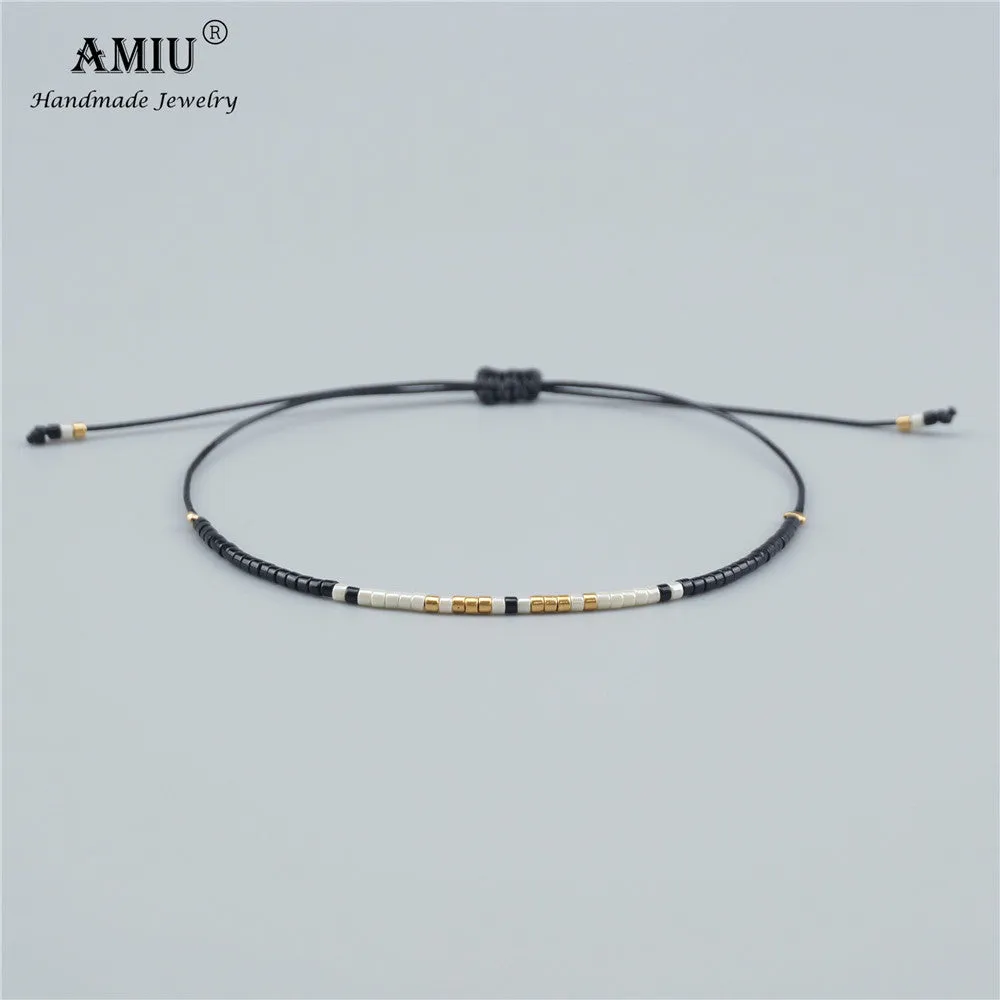 2022 Amiu Handmade Miyuki Bead Bracelet Lovely Popular Love Lucky Charm Bracelets & Bangles For Wome