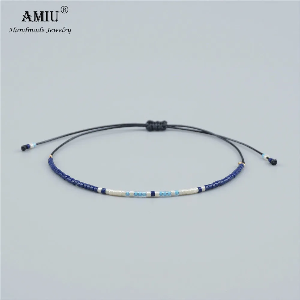 2022 Amiu Handmade Miyuki Bead Bracelet Lovely Popular Love Lucky Charm Bracelets & Bangles For Wome