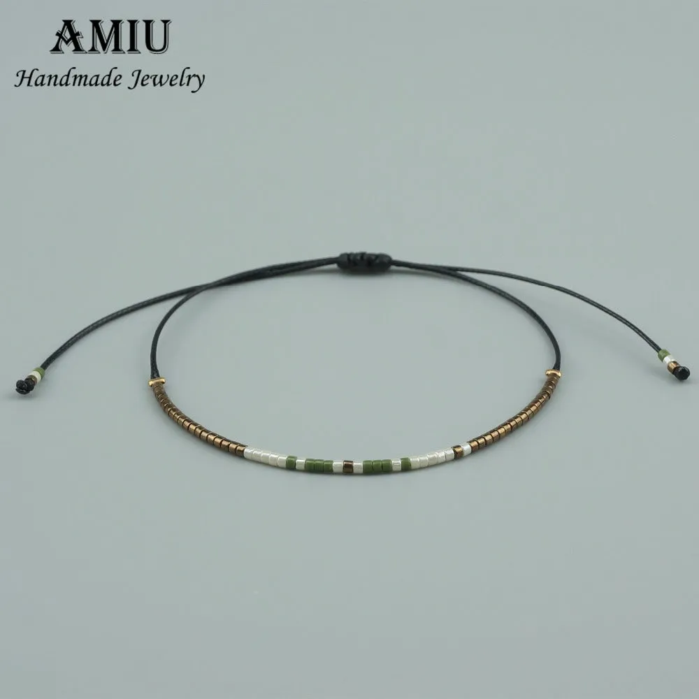 2022 Amiu Handmade Miyuki Bead Bracelet Lovely Popular Love Lucky Charm Bracelets & Bangles For Wome