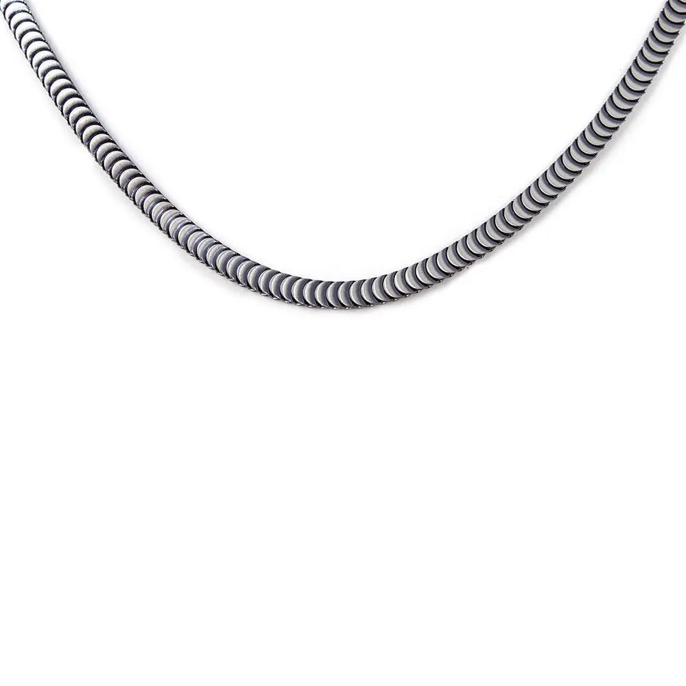 22 Inch Stainless Steel Blue Snake Chain