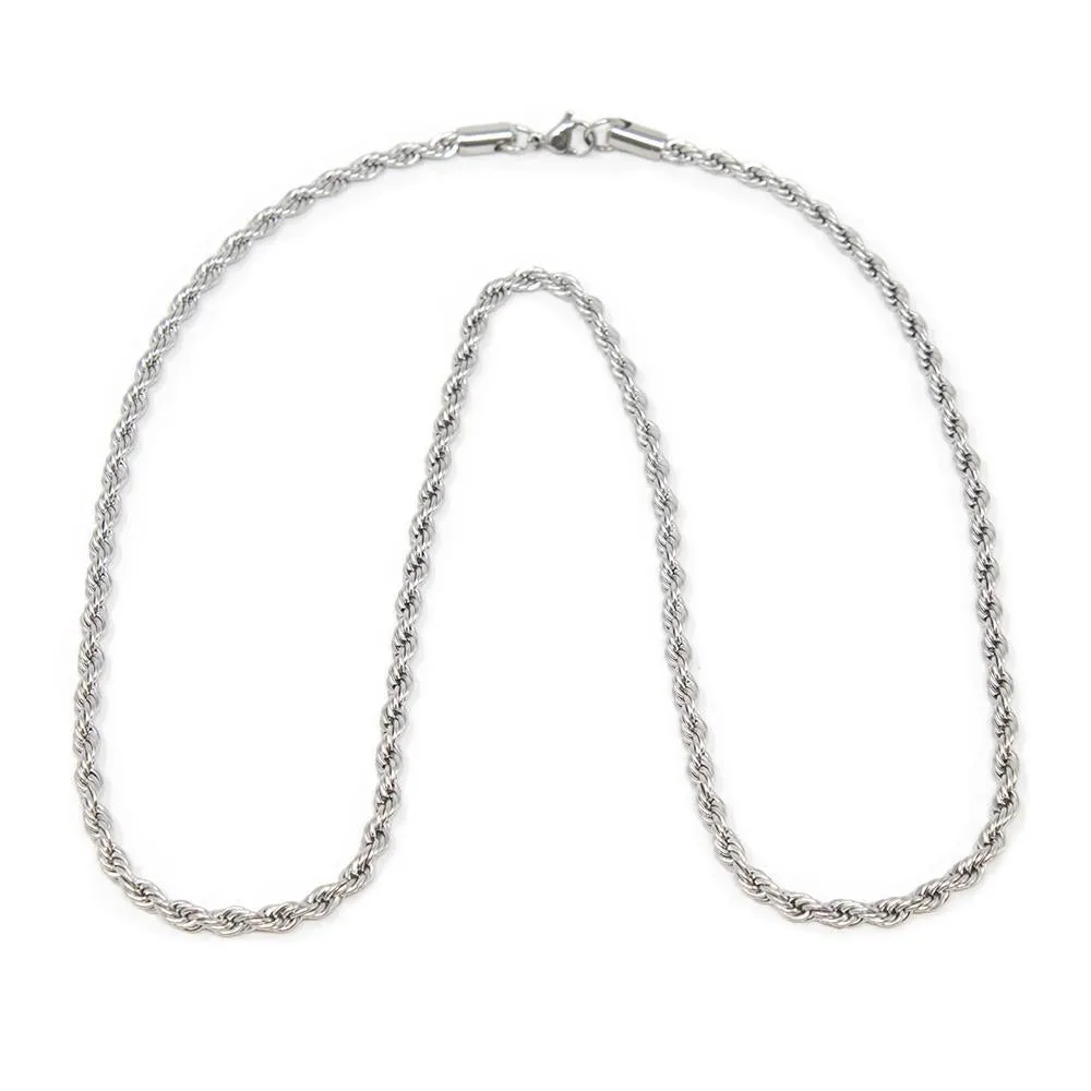 24 Inch Stainless Steel French Rope Chain