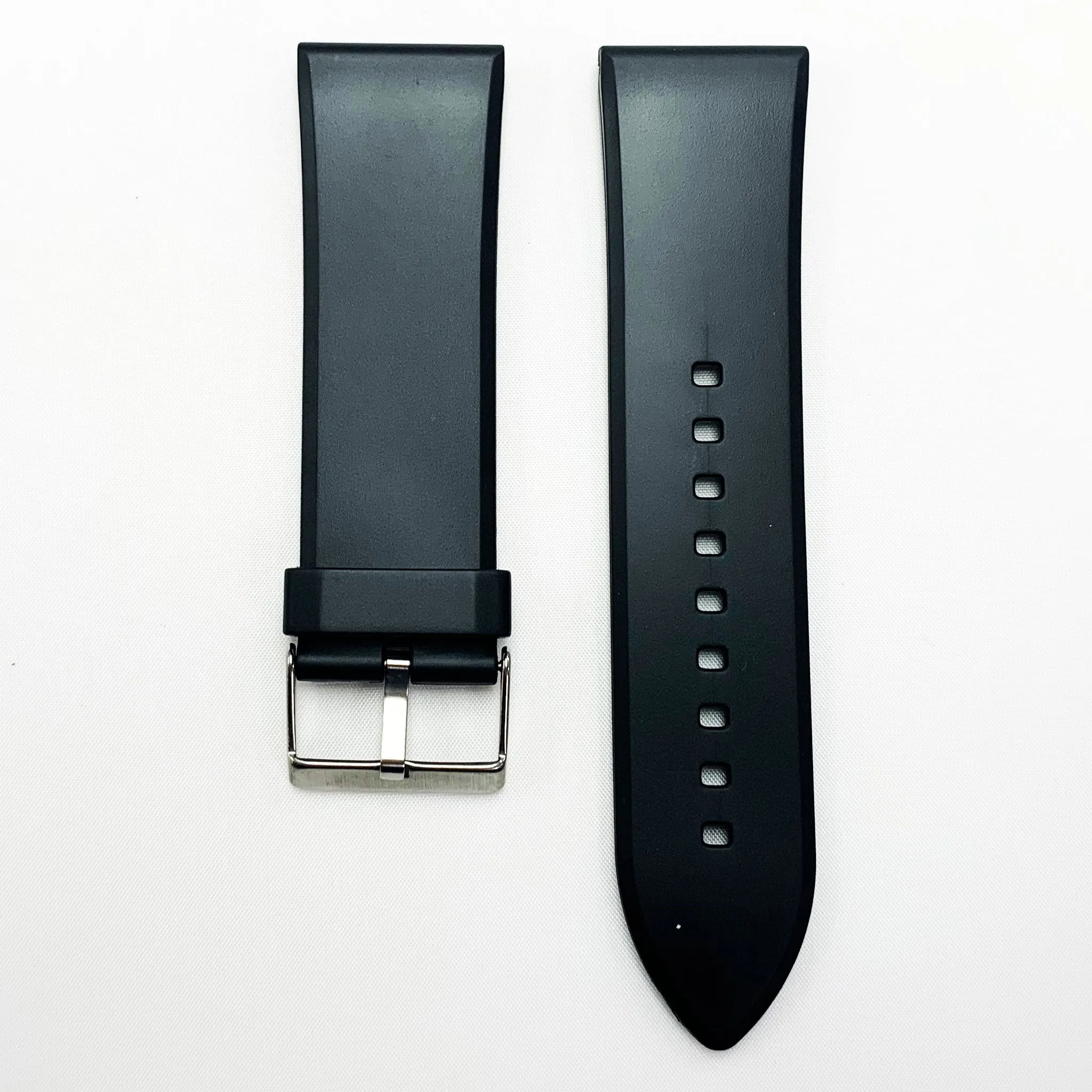 30 MM PVC Plain Watch Band Black Color Quick Release Regular Size Sieko Citizen Watch Strap