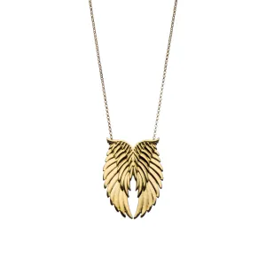 A pair of wings - chain necklace - silver 925 - gold plated - unisex