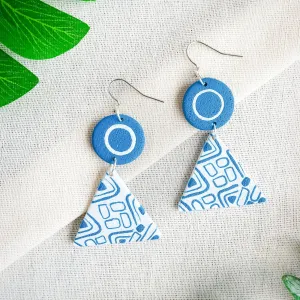 African Pattern Clay Earrings