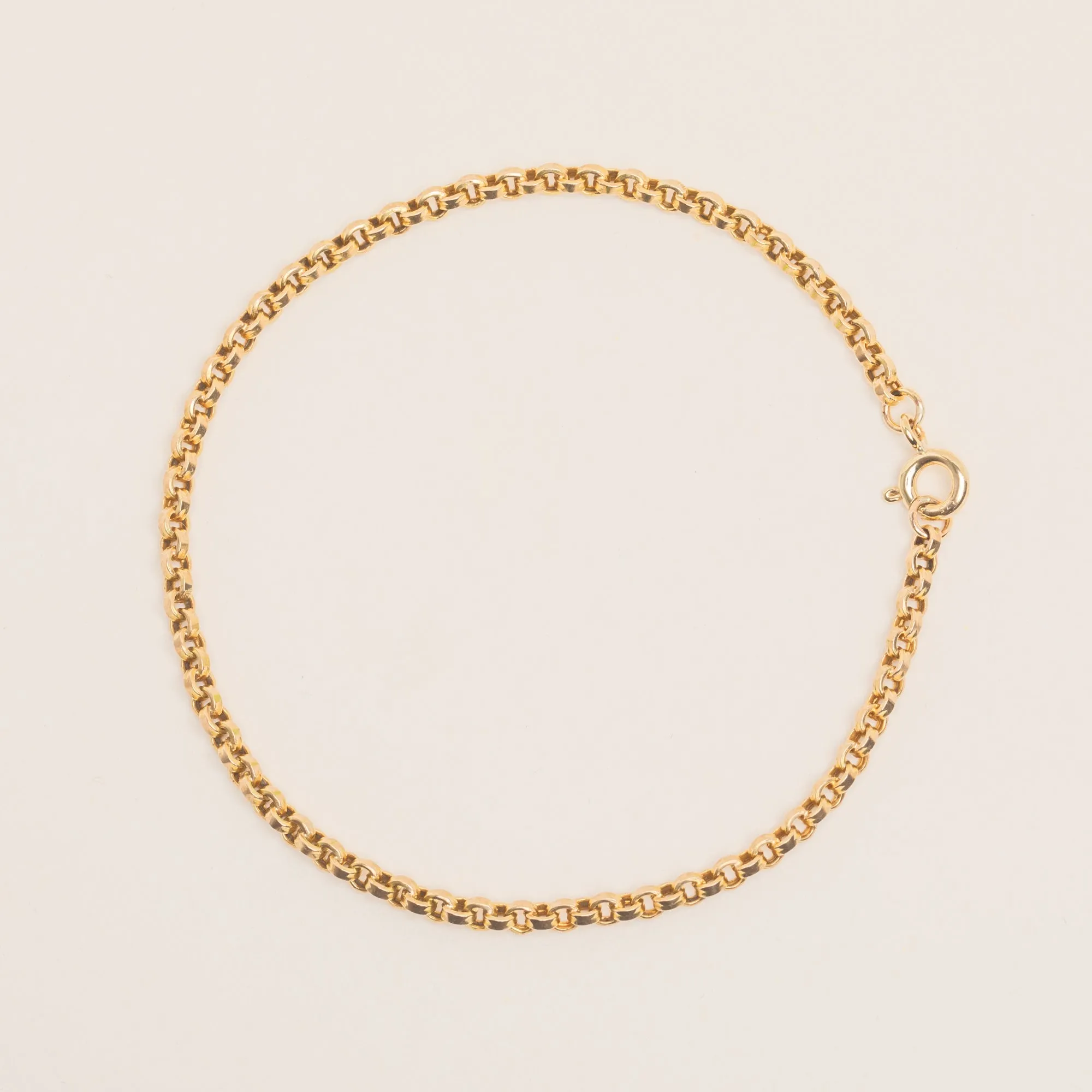 Antique 9ct Gold Belcher Bracelet