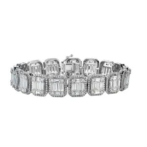 BAGUETTE & ROUND DIAMOND BRACELET