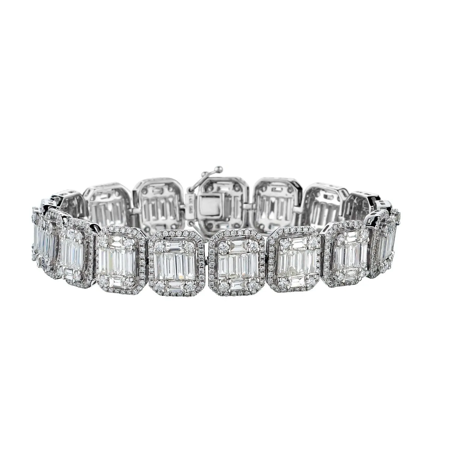 BAGUETTE & ROUND DIAMOND BRACELET