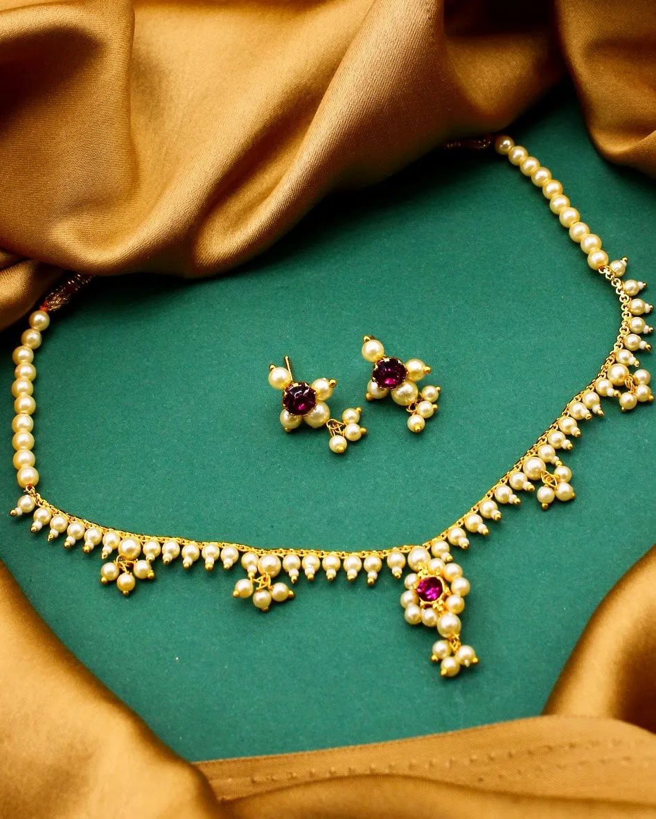 BEAUTIFUL PEARL BEADS NECKLACE