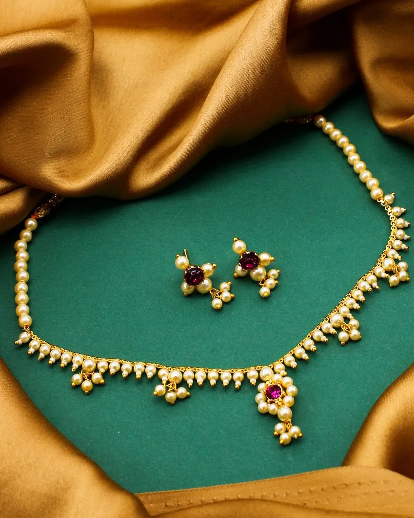 BEAUTIFUL PEARL BEADS NECKLACE