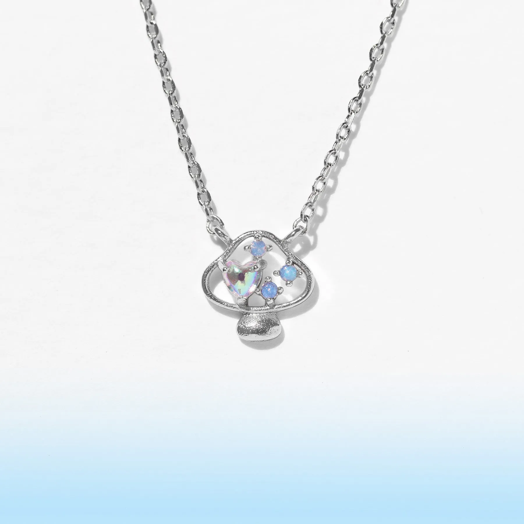 Blue Shroom Necklace