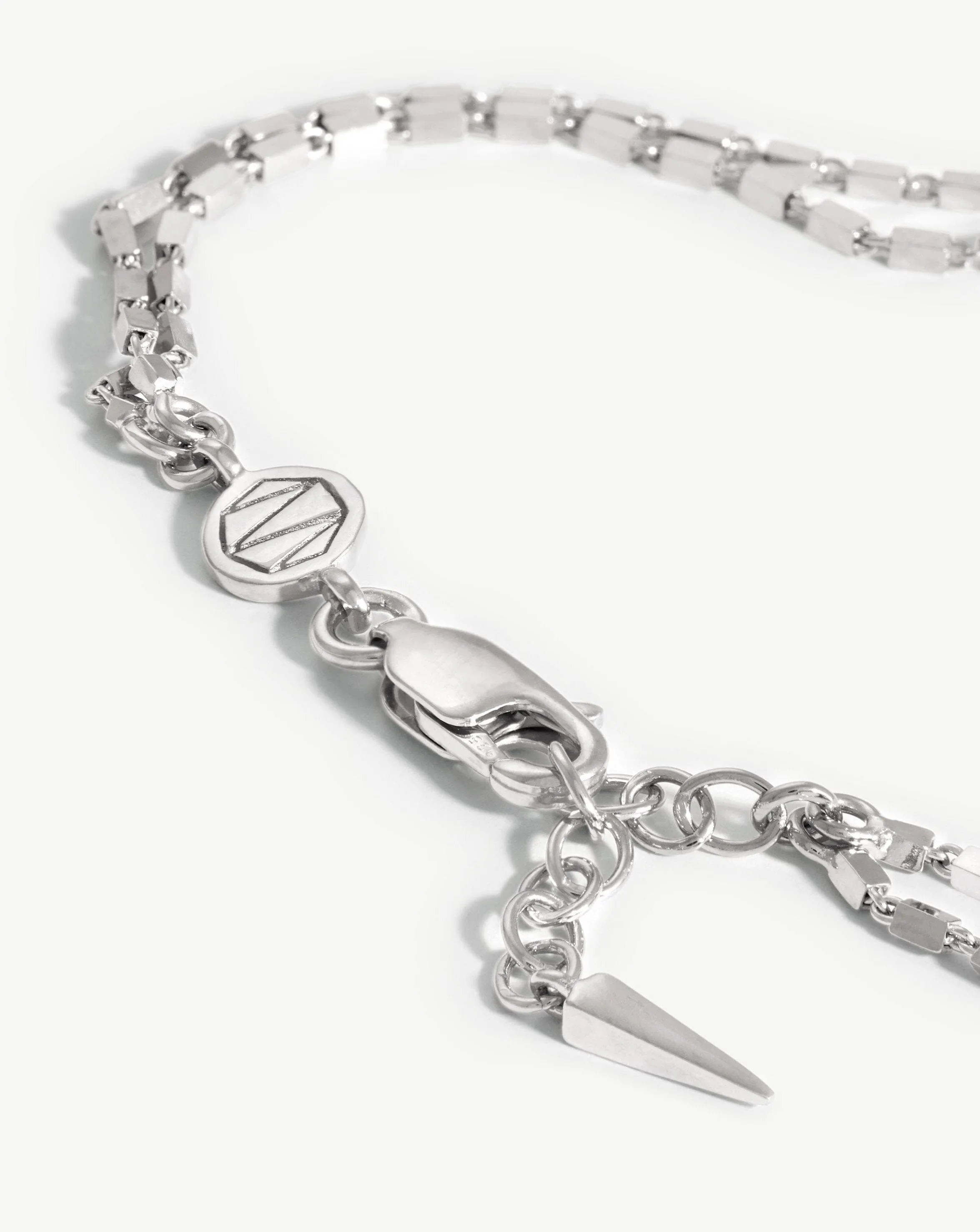 Box Link Double Chain Bracelet | Sterling Silver