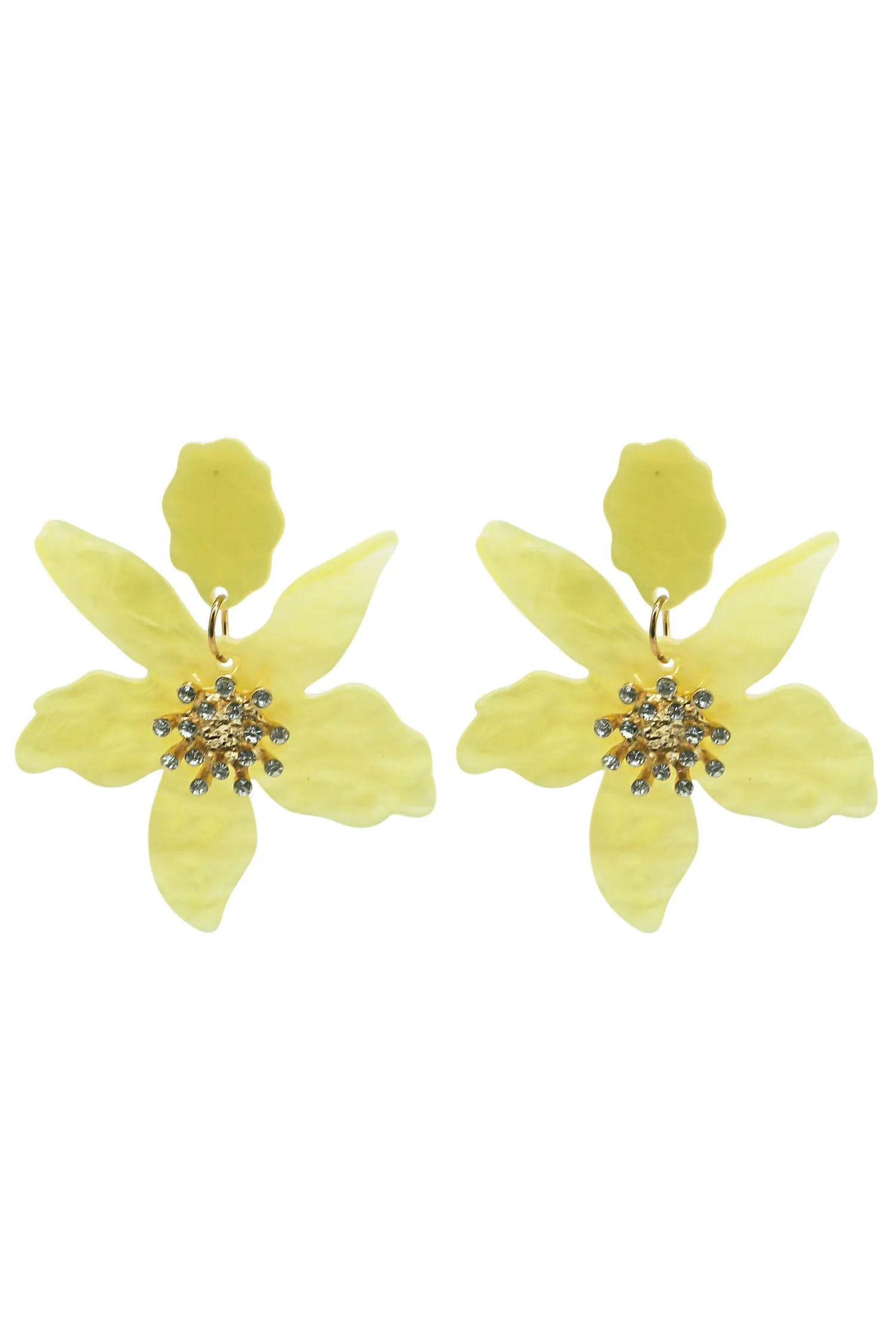 Briella Yellow Flower Earrings