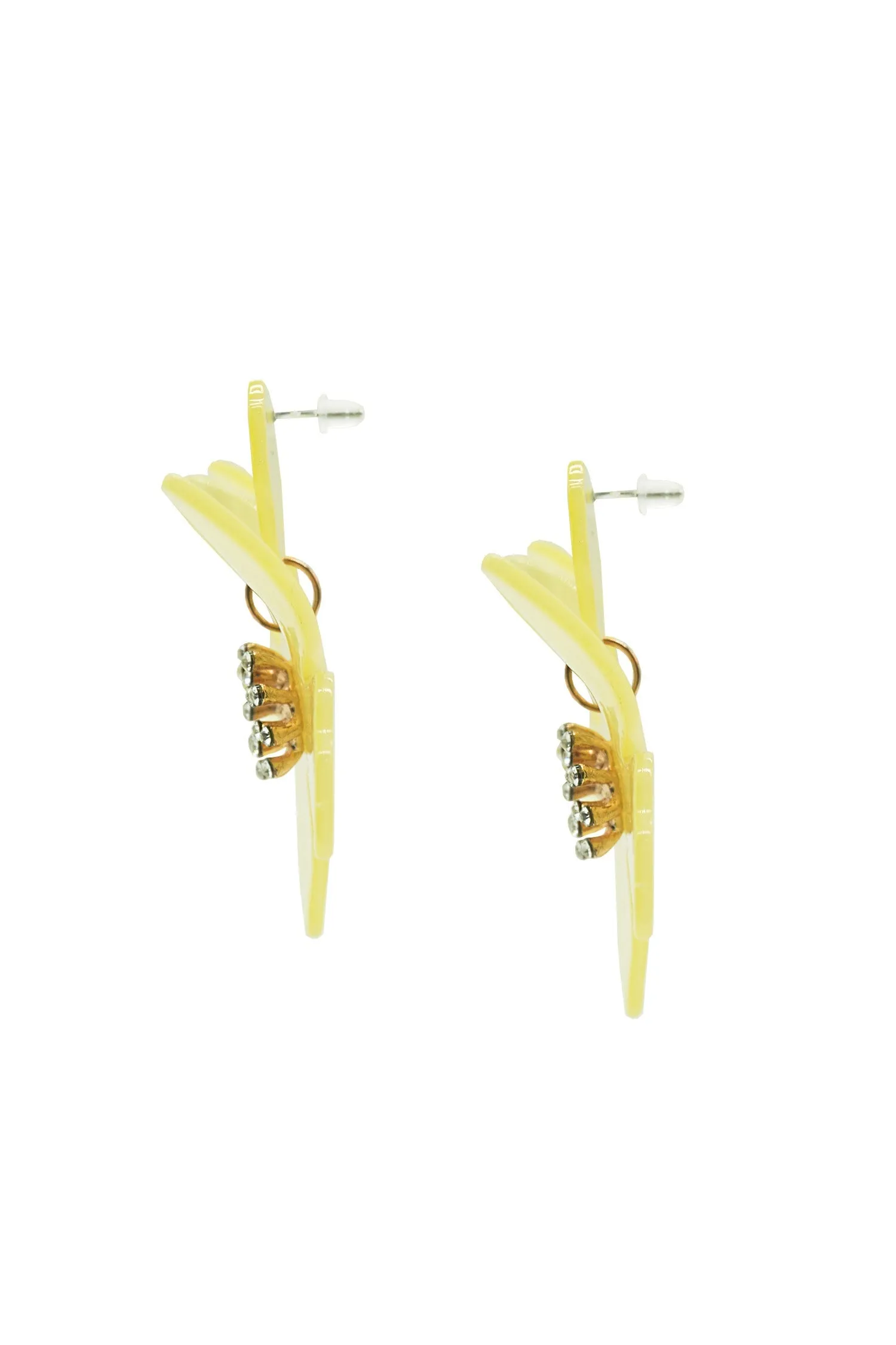 Briella Yellow Flower Earrings