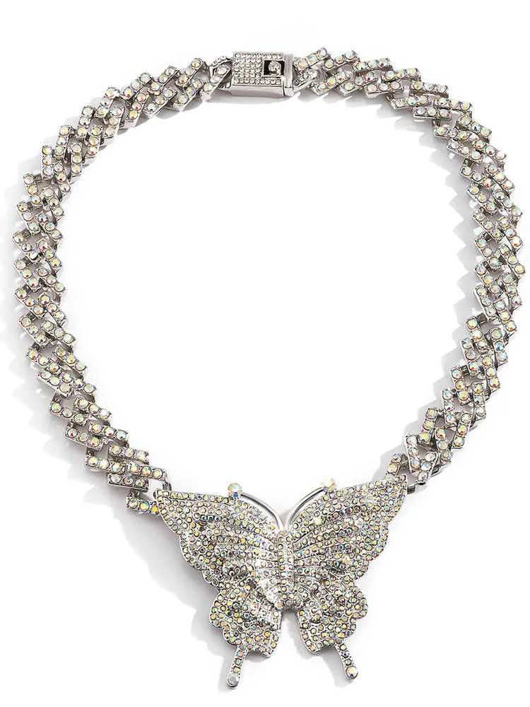 Butterfly Rhinestone Necklace