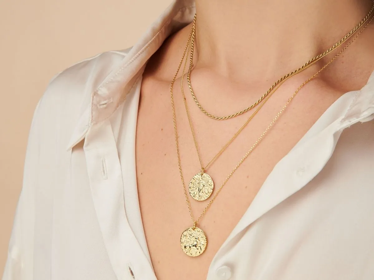 Capricorn Zodiac Coin Necklace