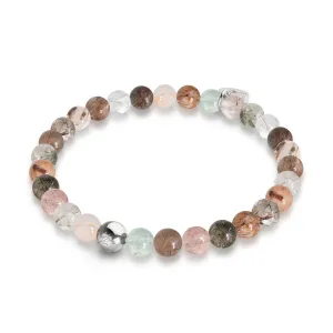 Chestnut Quartz | Silver | Healing Gemstone Bead Bracelet