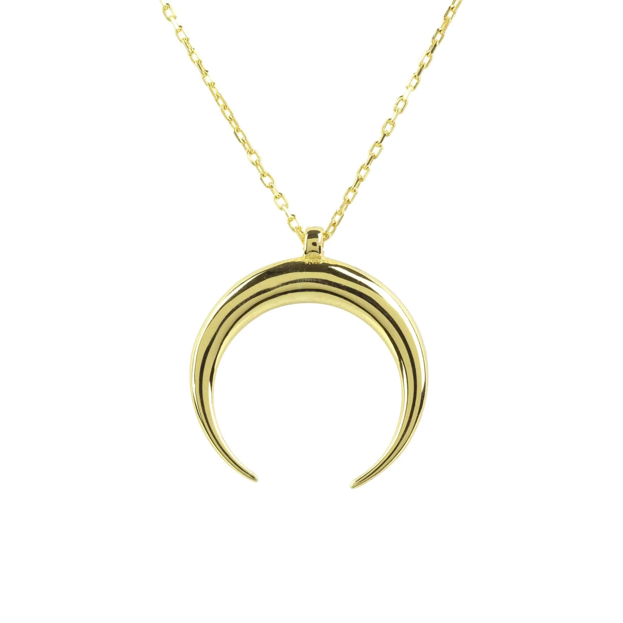 Cosmic Horn Tusk Necklace Gold