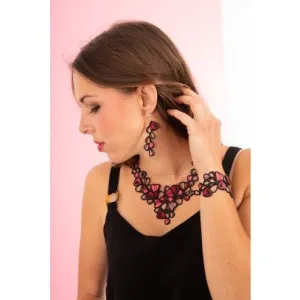 Dahlia Necklace Pink