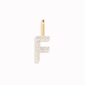 Diamond Initial Pendant 14k Gold - F