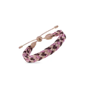 Double-U n°2 Bracelet in Rose Gold Grape Pink