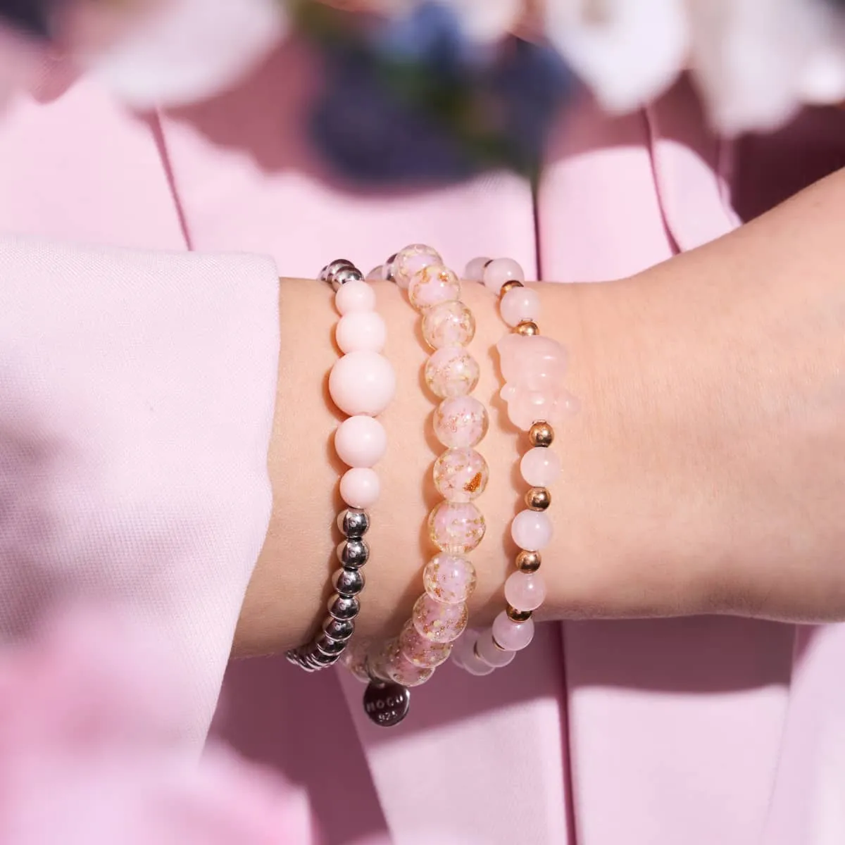 Dusty Rose | Silver | Lumos Ceramic Expression Bracelet