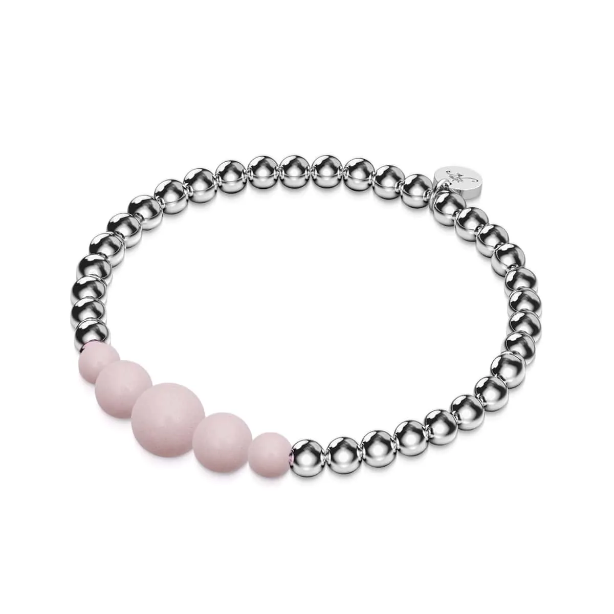 Dusty Rose | Silver | Lumos Ceramic Expression Bracelet