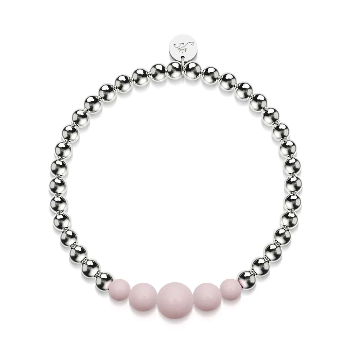 Dusty Rose | Silver | Lumos Ceramic Expression Bracelet