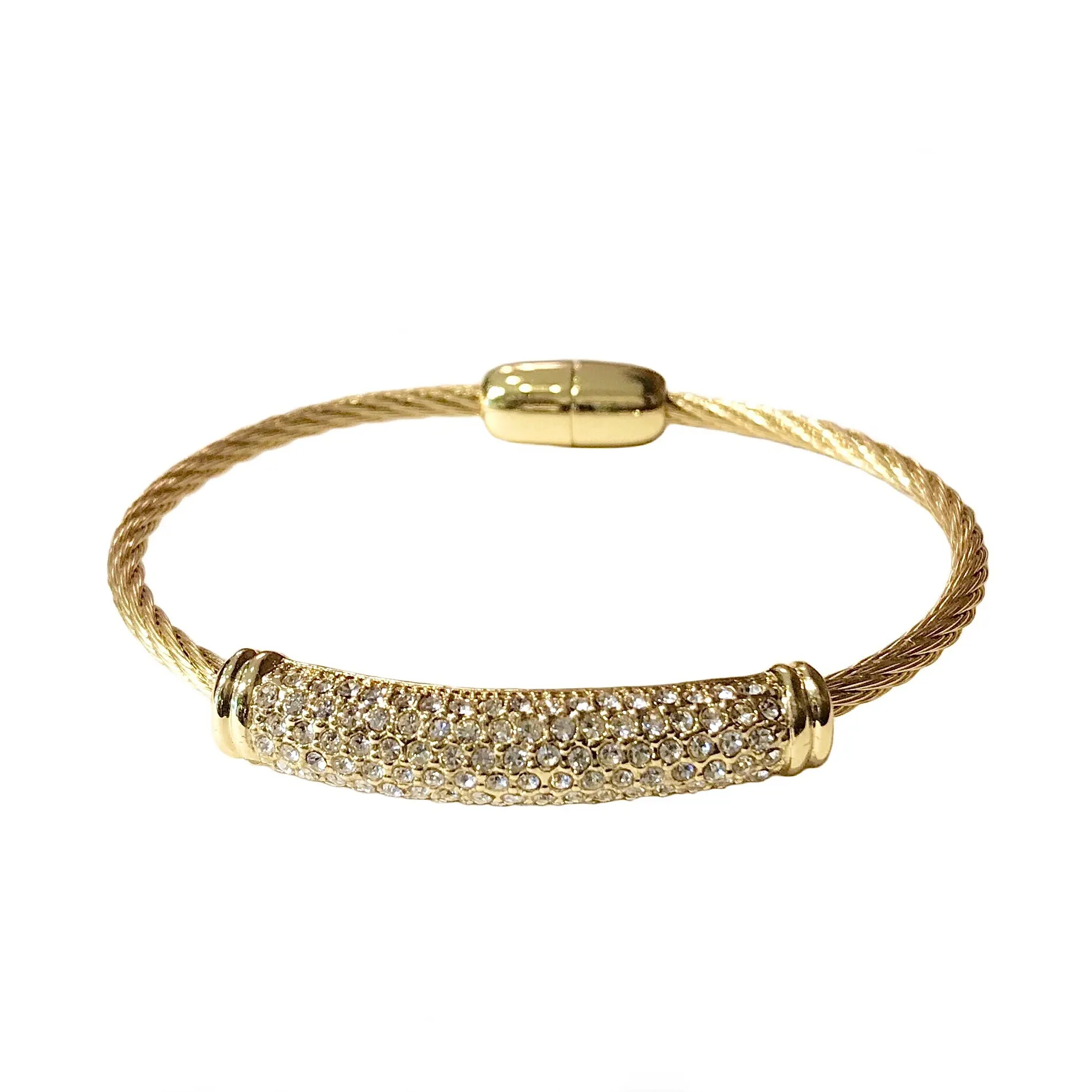 Dyana Cable Pave Bar Magnetic Bracelet