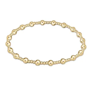 egirl Classic Sincerity Pattern 4mm Bead Bracelet- Gold