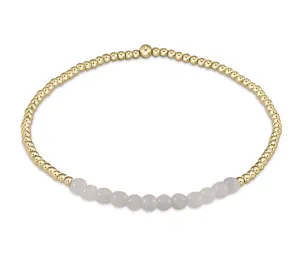 enewton: Gold Bliss 2mm Bead Bracelet - Moonstone