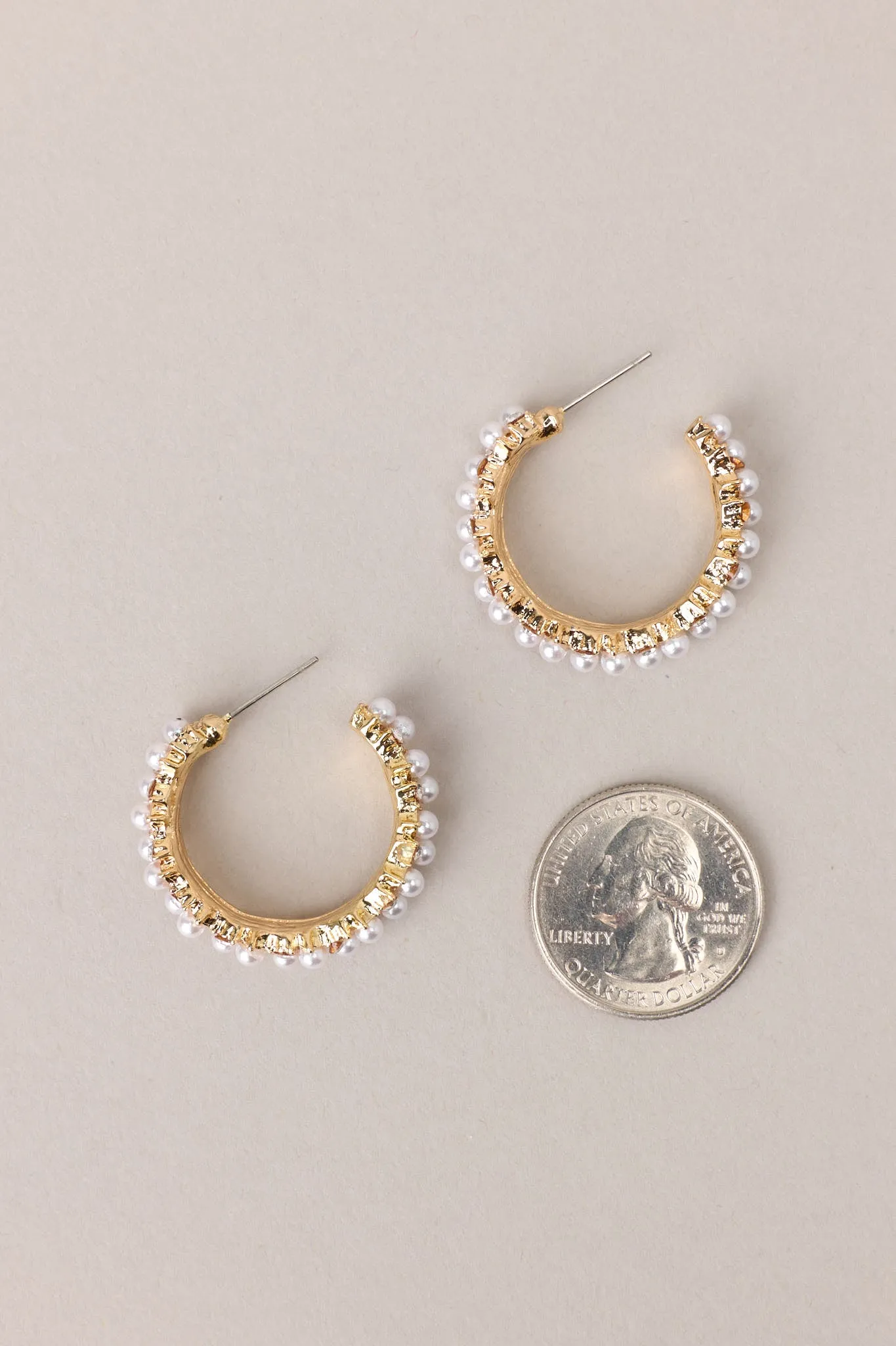 Ethereal Essence Pearl Hoop Earrings