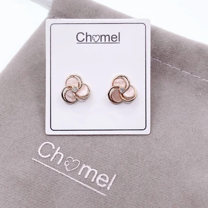 Flower Mother of Pearl Rosegold Earrings