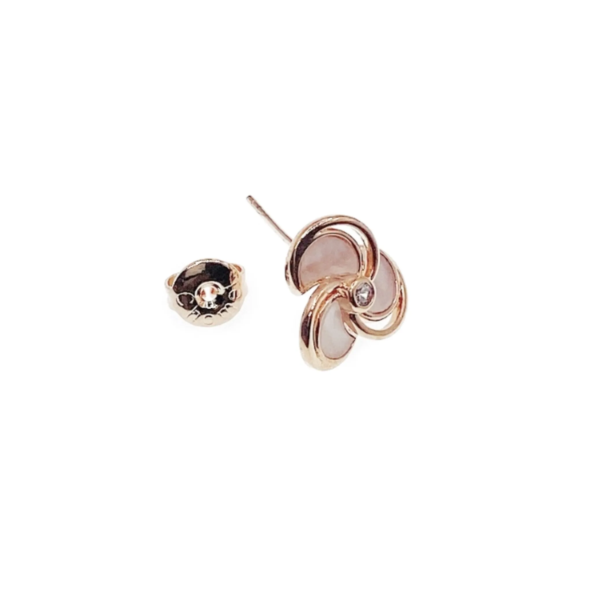 Flower Mother of Pearl Rosegold Earrings