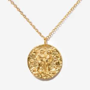 Gemini Zodiac Coin Necklace