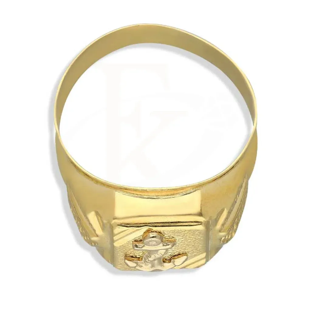 Gold Anchor Men's Ring 18KT - FKJRN18K3818