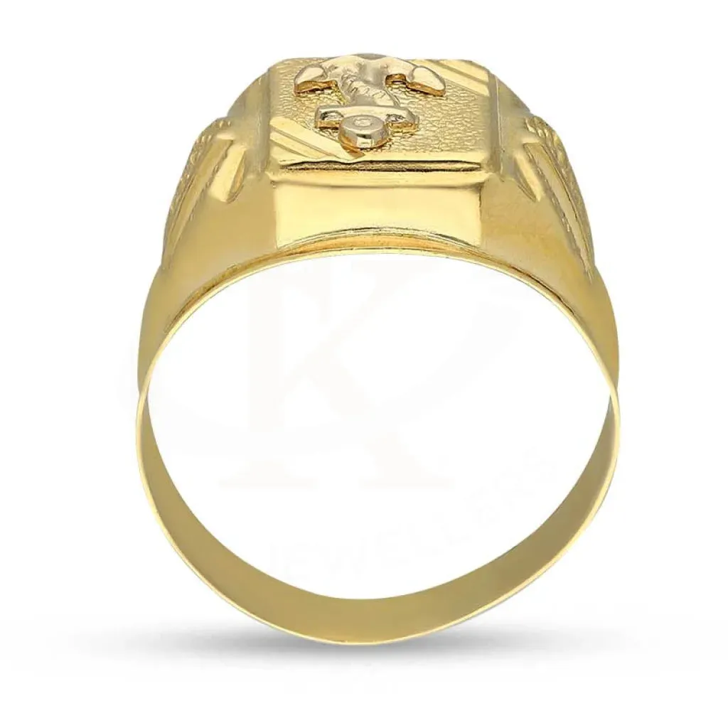 Gold Anchor Men's Ring 18KT - FKJRN18K3818