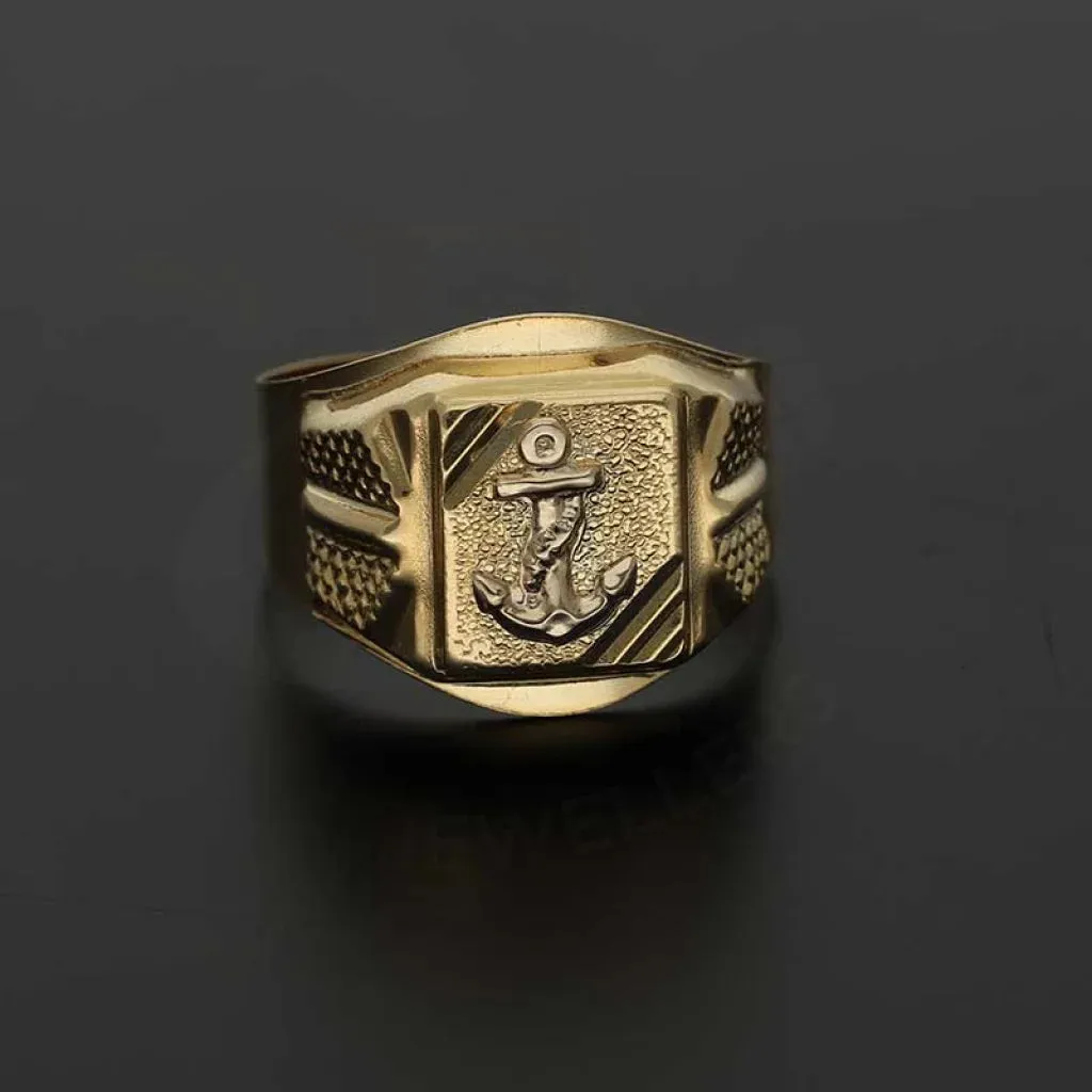 Gold Anchor Men's Ring 18KT - FKJRN18K3818