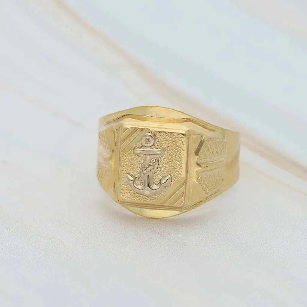 Gold Anchor Men's Ring 18KT - FKJRN18K3818