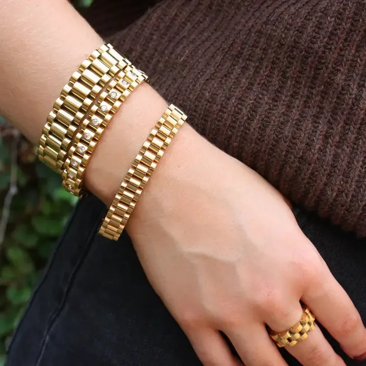 Gold Watchband Bracelet