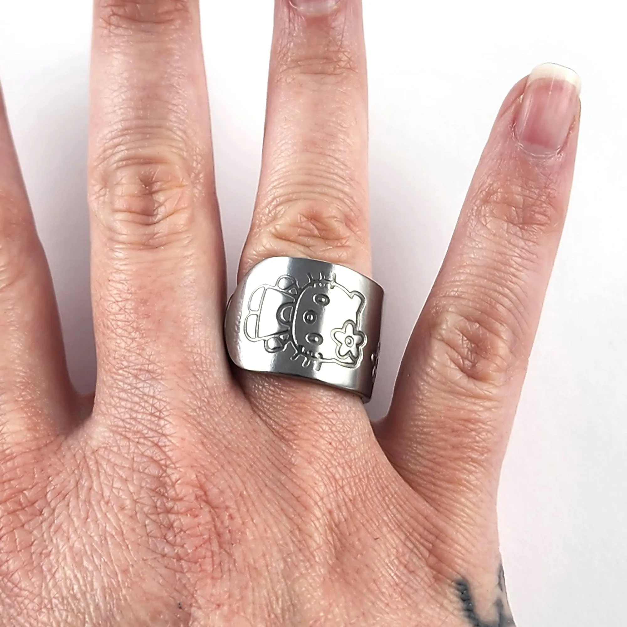 Hello Kitty Stainless Steel Spoon Ring