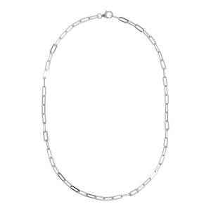 Italian Sterling Silver 16" Petite Paperclip Link Necklace